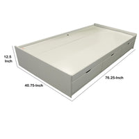 Contemporary Style Wooden Frame Twin Size Chest Bed with 3 Drawers, White - BM141870