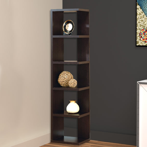Simple And Stylish Corner Display Cabinet, Brown - BM141945