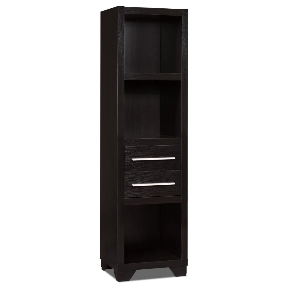 BM141949 Spacious Media Tower With Drawers, Brown
