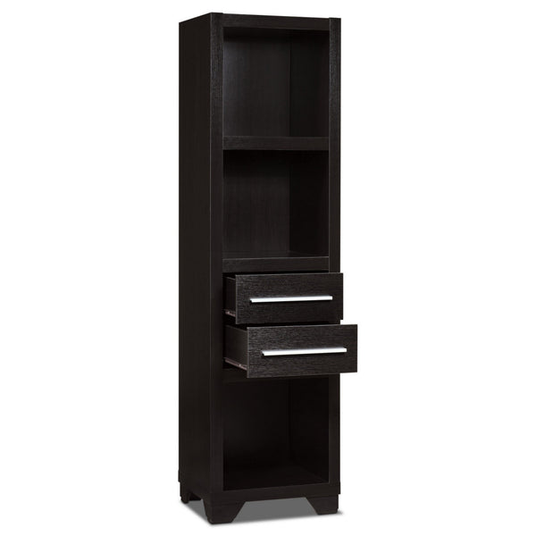 BM141949 Spacious Media Tower With Drawers, Brown