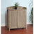Slatted Pattern Shoe Cabinet With Molded Top, Brown - BM144465