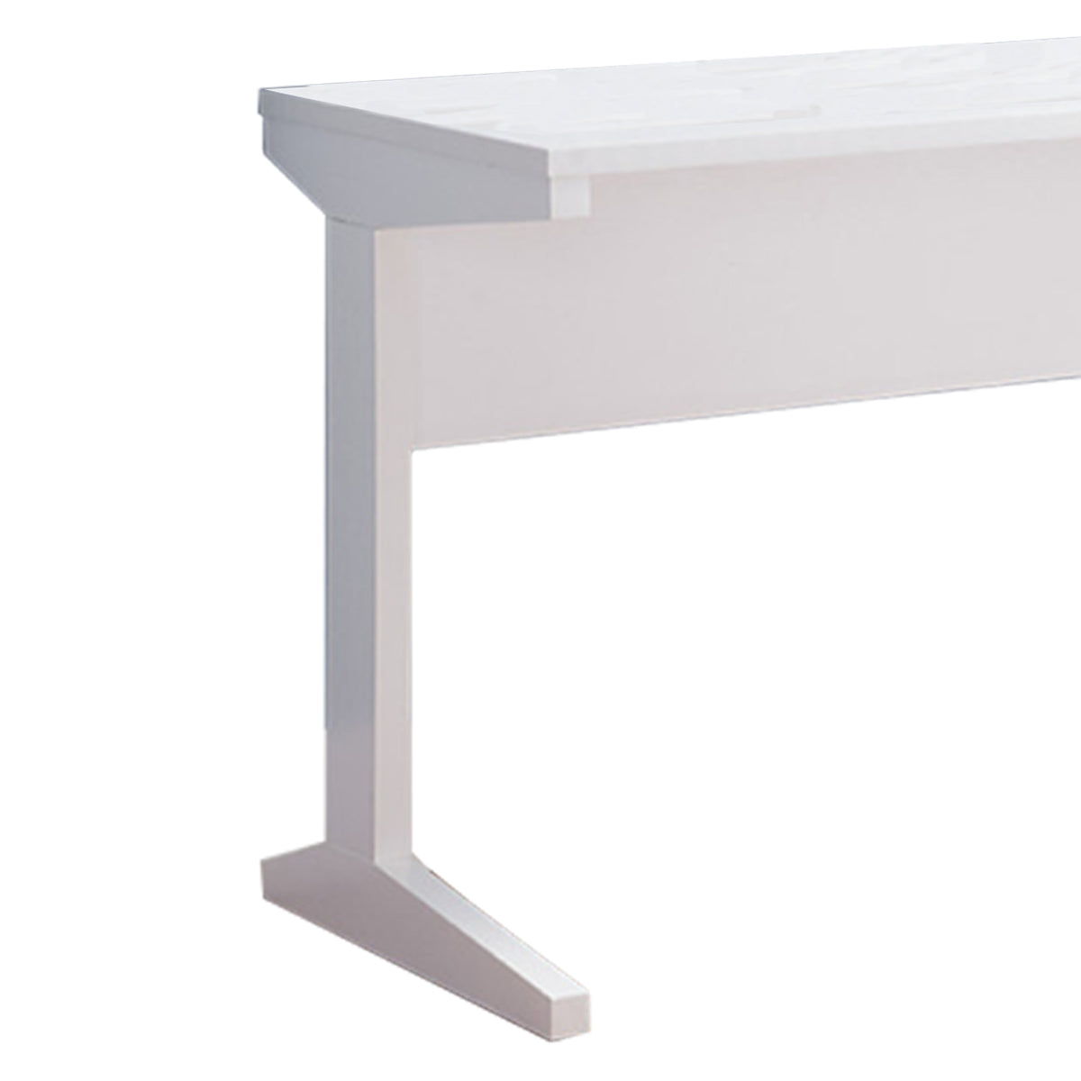 Contemporary Style Desk With Width Top, White - BM144468