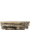 Traditional Resin Decorative Pedestal with Scrolled Design, Weathered Brown - BM147076