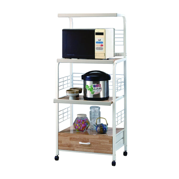 BM148283 Commodious Kitchen Shelf On Casters, White