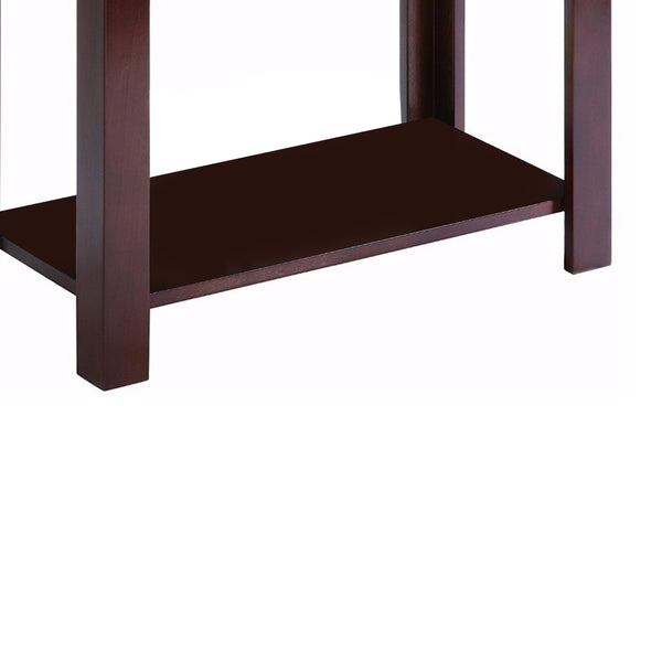 Enchanting Wooden Chairside Table in Brown - BM148297