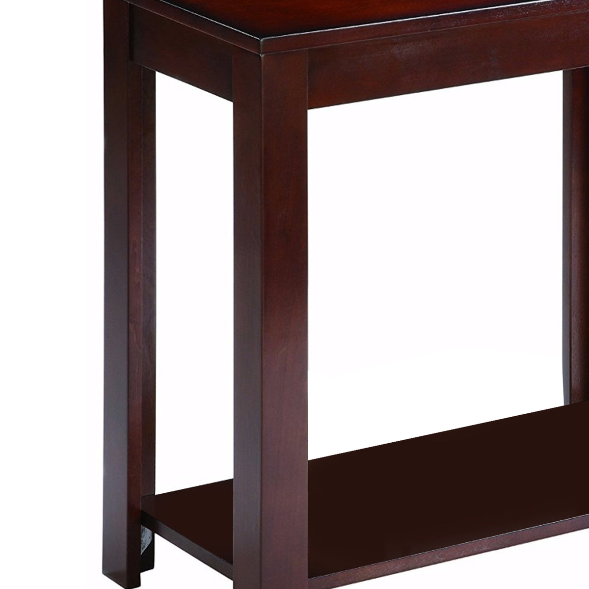 Enchanting Wooden Chairside Table in Brown - BM148297