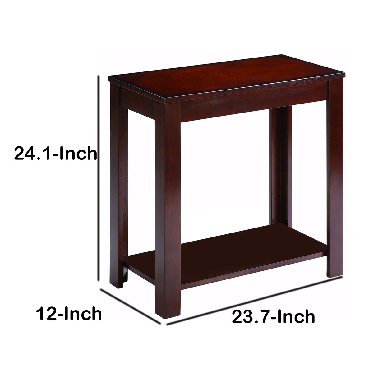 Enchanting Wooden Chairside Table in Brown - BM148297