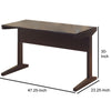 BM148729 Well-designed All Around Dark Brown Finish Desk
