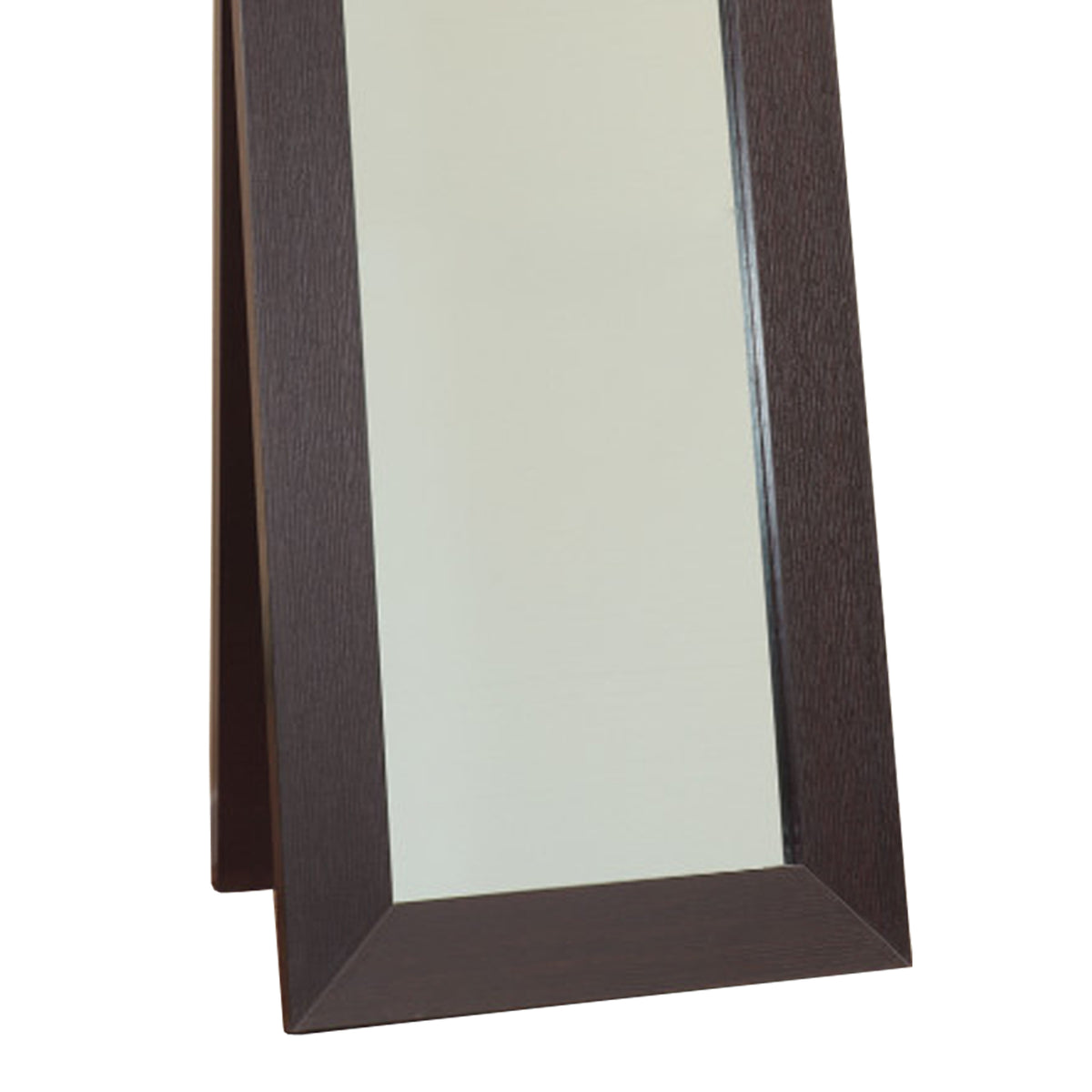 Aesthetic Accent Mirror With Wooden Framing, Dark Brown - BM148738