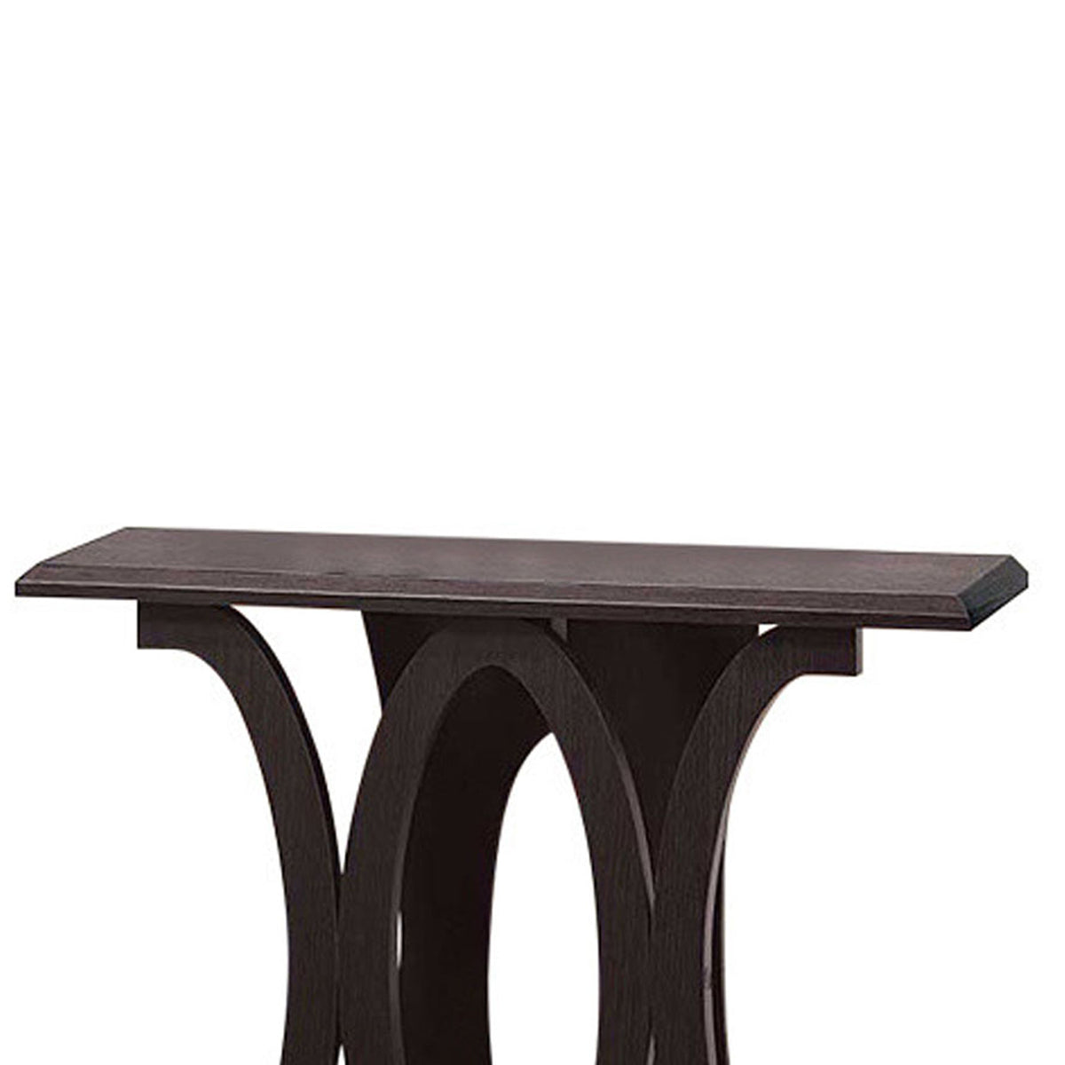 Stylish Console Table With Base Shelf, Dark Brown - BM148762