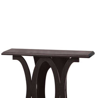 Stylish Console Table With Base Shelf, Dark Brown - BM148762