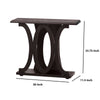 Stylish Console Table With Base Shelf, Dark Brown - BM148762