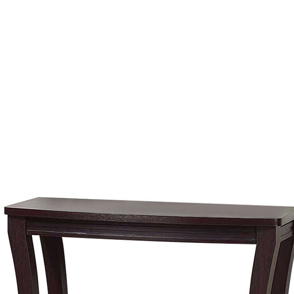 Modish Console Table With 1 Shelf, Dark Brown - BM148764
