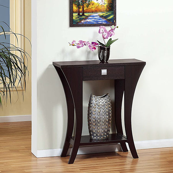 Stylish Console Table With 1 Drawer, Dark Brown - BM148765