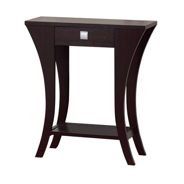 Stylish Console Table With 1 Drawer, Dark Brown - BM148765