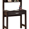 BM148771 Contemporary Style Desk With 2 Shelves, Dark Brown