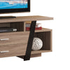 BM148921 Striking TV Stand With Storage Option, Black and Light Brown