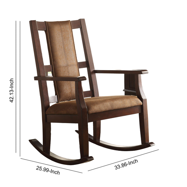 Butsea Wooden Rocking Chair, Brown - BM151939