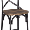 Zaire Bar Chair, Walnut & Antique Black - BM152029