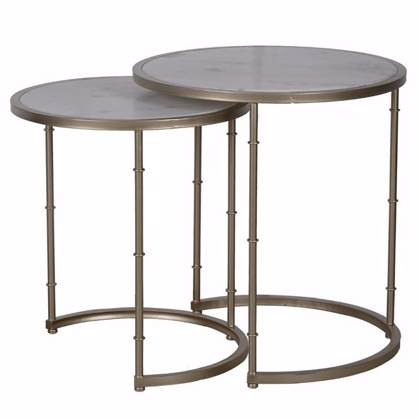 BM154159 Contemporary Style Eclipse Stacking Tables, Set of two, Gray