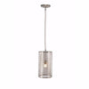 BM154191 Round Metal Cutout Hanging Lamp, Silver