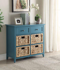 BM154277 Flavius Console Table With 6 Drawers, Blue