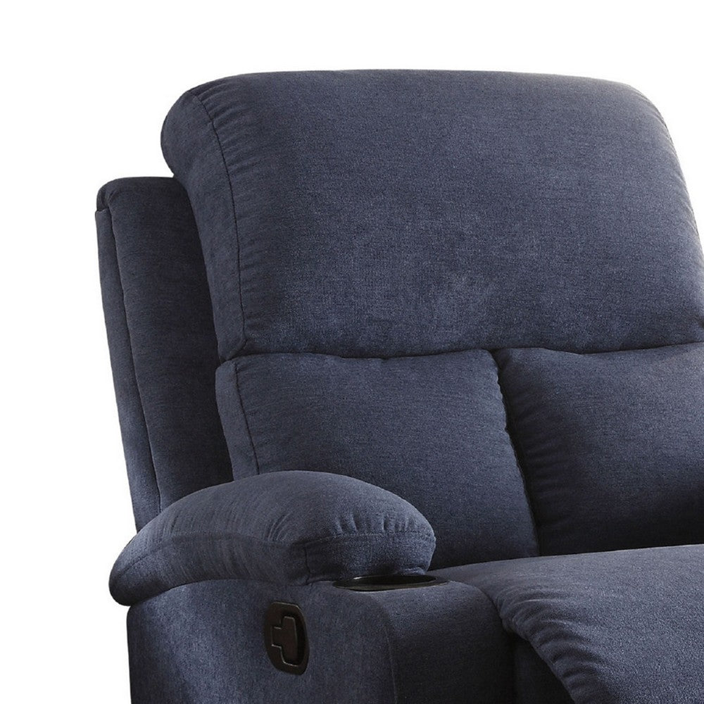 Rosia Comfy Recliner , Blue Linen - BM154334