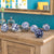 Flashy Ceramic decorative Orbs, Blue and White, Set of 6 - BM154492