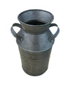 Countryside Galvanized Metal Milk Can Shape Pitcher, Gray - BM154506
