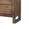 BM154521 Modern Style 3 Drawers Wood Nightstand, Brown