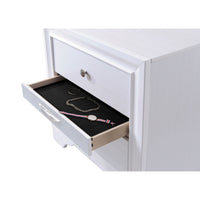 BM154527 Stylish 3 Drawers Wood Nightstand, White