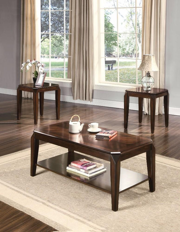 BM154542 3Pc Pack Coffee/End Table Set, Walnut