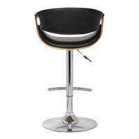 35 Inch Adjustable Swivel Barstool, Chrome Base, Bucket Seat - BM155626