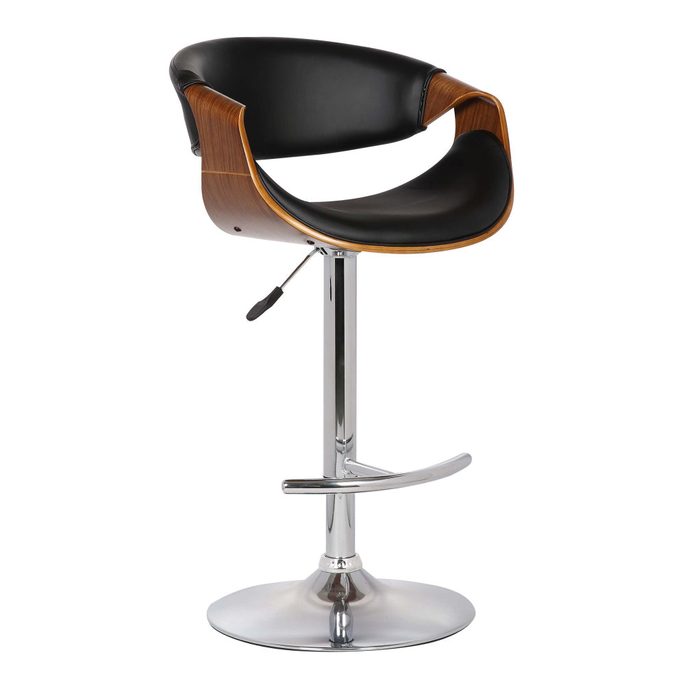 35 Inch Adjustable Swivel Barstool, Chrome Base, Bucket Seat - BM155626