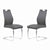 Leatherette Dining Chair with Cantilever Base, Set of 2, Silver and Gray - BM155776