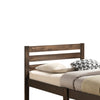 Wooden Twin Size Bed with Slatted Design Headboard, Rustic Brown - BM155990