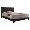 BM156053 Sophistiated Transitional Style Queen Size Padded Bed, Brown