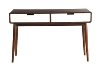 Beautiful Sofa Table With 2 Drawers, Espresso & White - BM156073