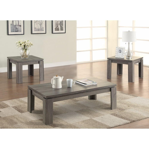 BM156192 Enormous 3 piece weathered Gray occasional Table set