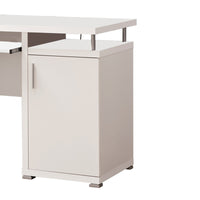 BM156220 Elegant white Computer desk with efficient Storage