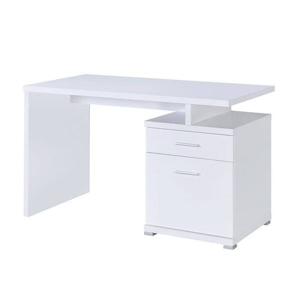 BM156222 Gorgeous white Wooden desk with cabinet