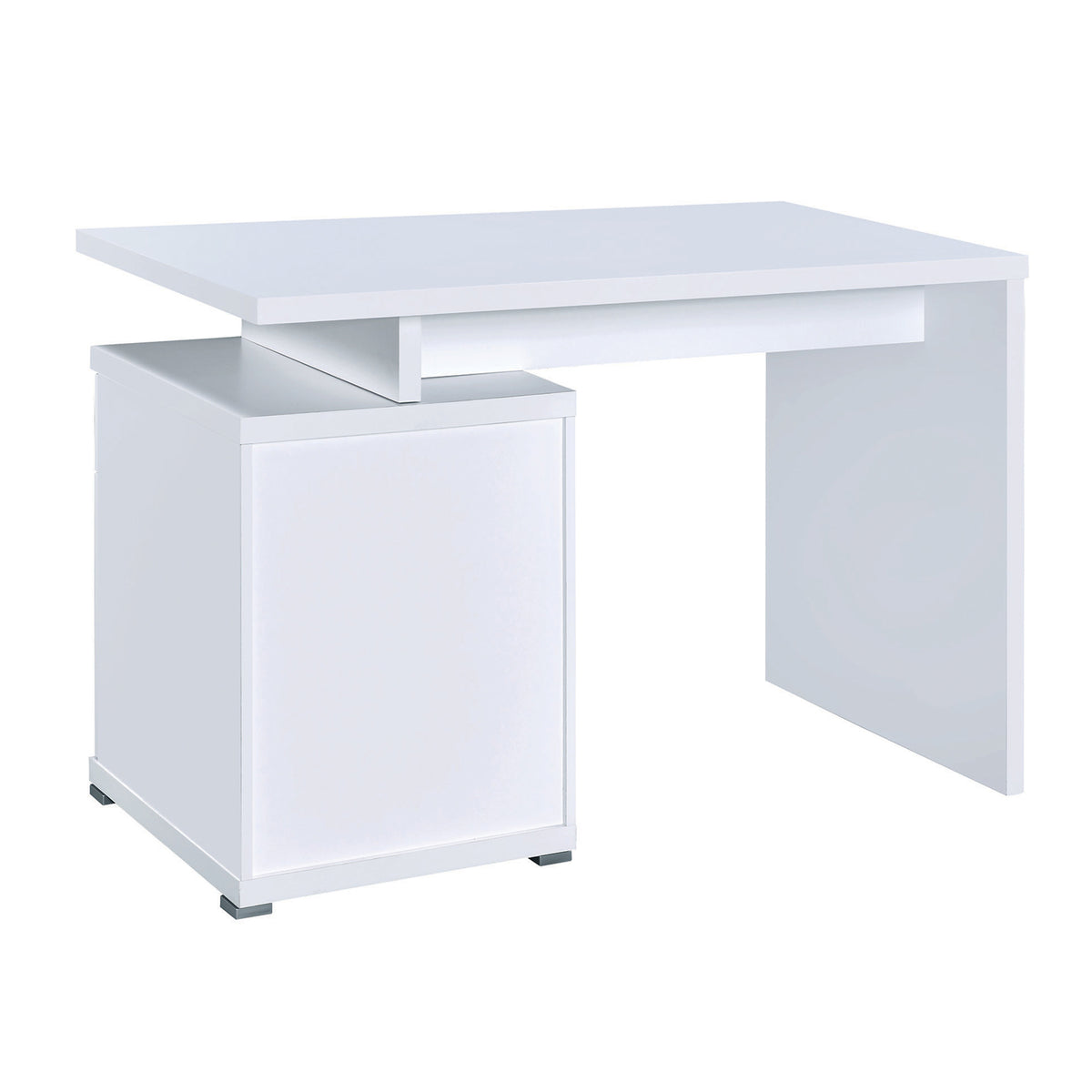 BM156222 Gorgeous white Wooden desk with cabinet
