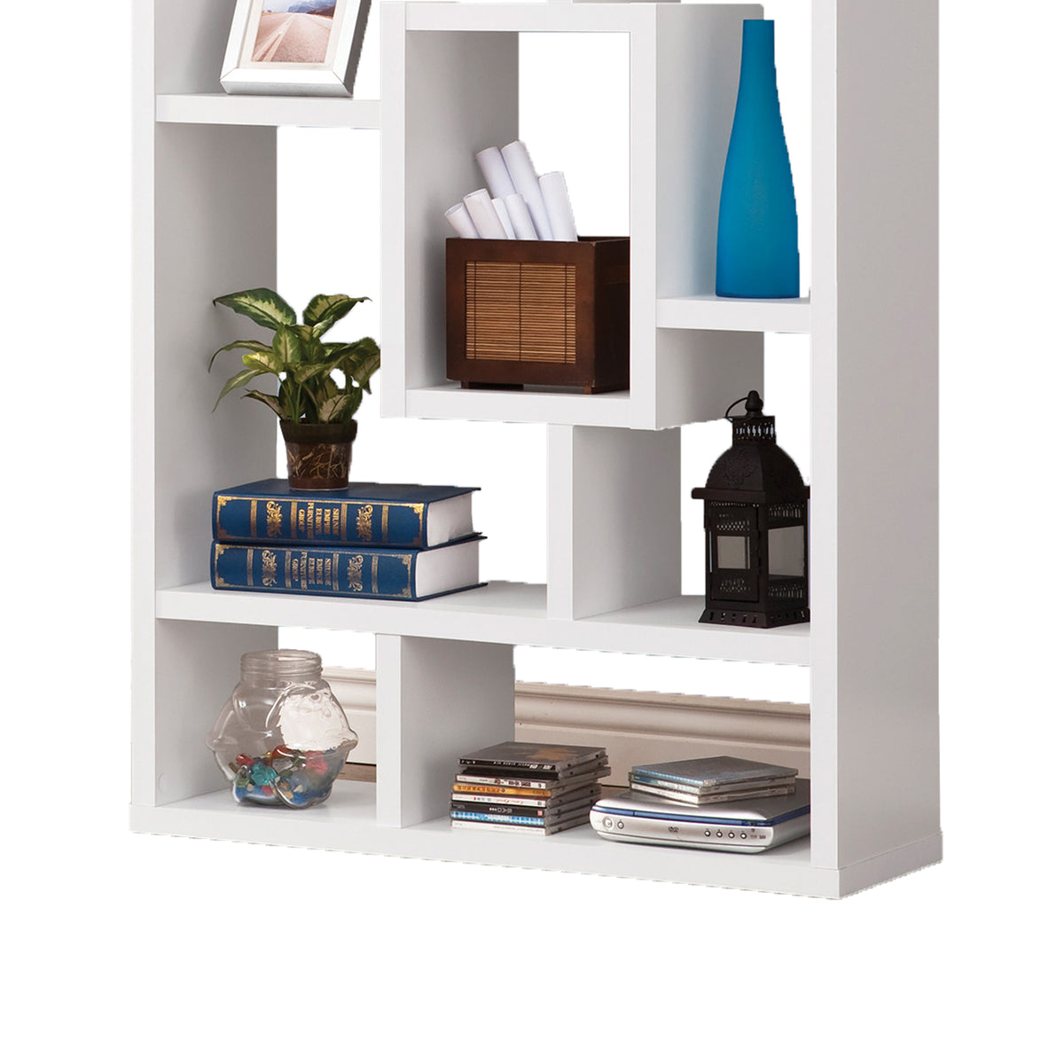 BM156225 Fantastic Geometric Cubed Rectangular bookcase, White