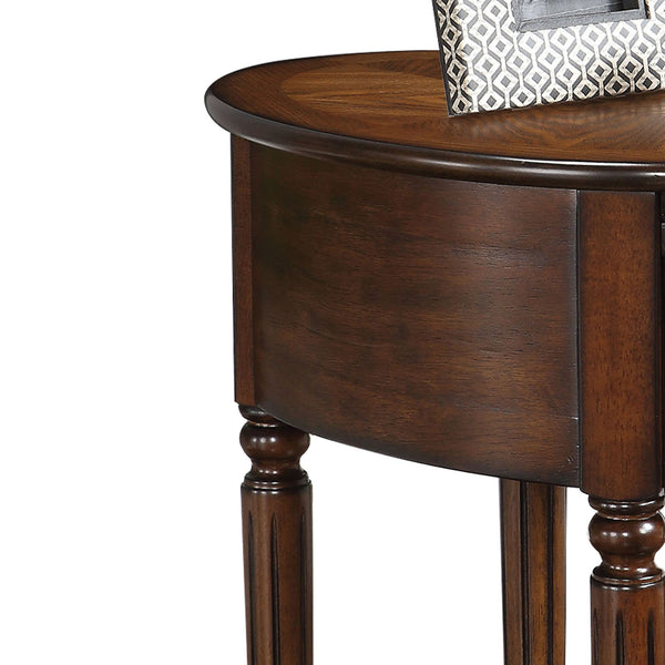 Alluring Side Table, Dark Oak Brown - BM157266