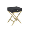 BM157285 Stylish Side Table, Black & Gold