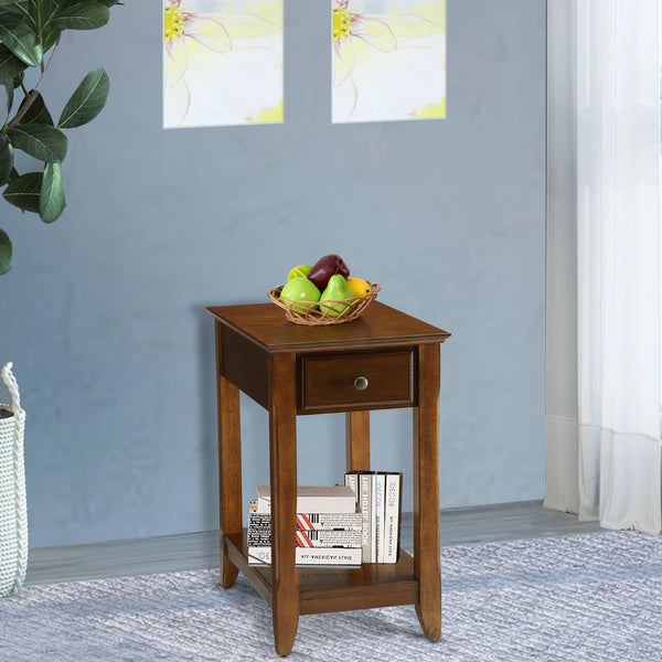 BM157301 Smart Looking Side Table, Walnut Brown