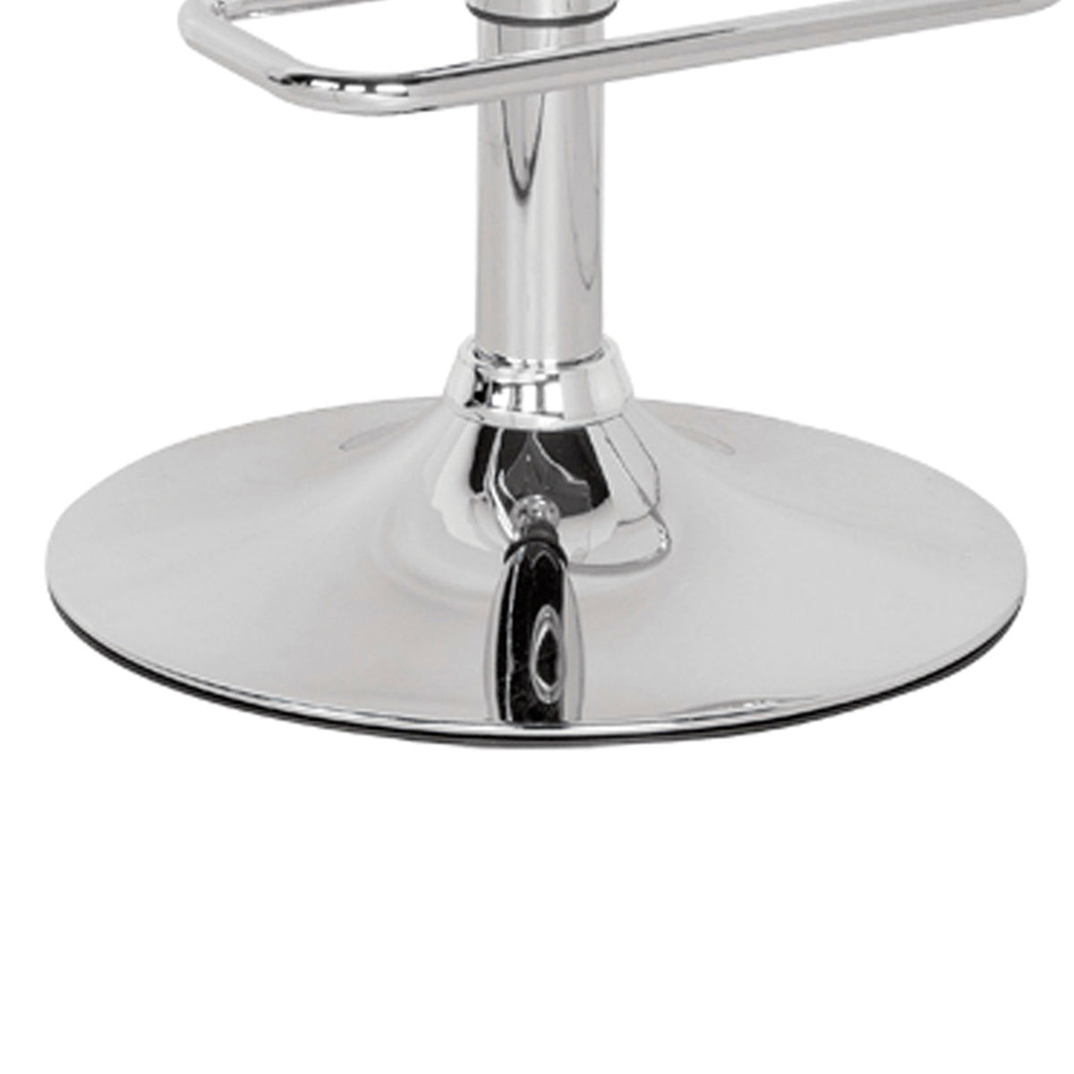 BM157348 Smart Looking Adjustable Stool with Swivel, Clear & Chrome