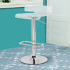 BM157348 Smart Looking Adjustable Stool with Swivel, Clear & Chrome