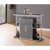 BM158039 Contemporary Bar Unit with Wine Glass Storage, White And Black