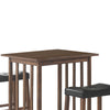 BM158092 Contemporary Style 3 Piece Counter Height Set, Brown
